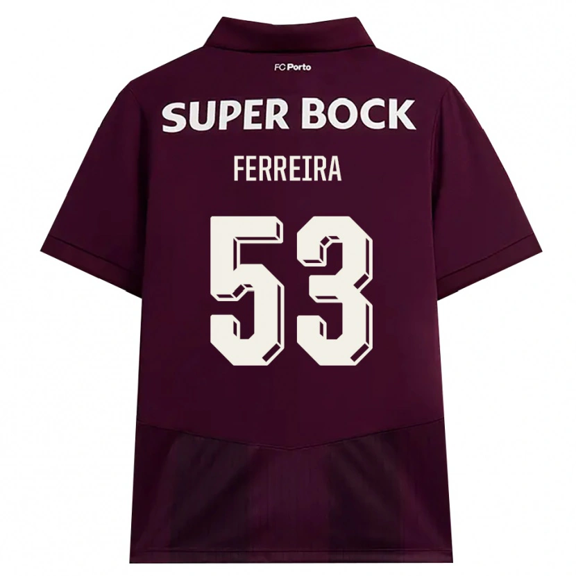 Danxen Mujer Camiseta Eduardo Ferreira #53 Blanco Borgoña Blanco 2ª Equipación 2026/27 La Camisa