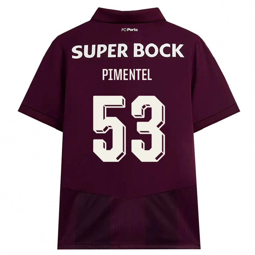 Danxen Mujer Camiseta Eric Pimentel #53 Blanco Borgoña Blanco 2ª Equipación 2026/27 La Camisa
