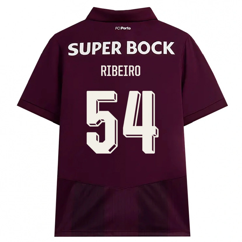 Danxen Mujer Camiseta António Ribeiro #54 Blanco Borgoña Blanco 2ª Equipación 2026/27 La Camisa