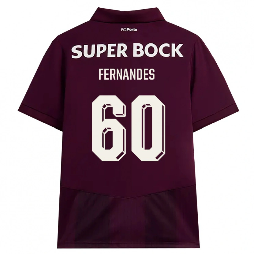 Danxen Mujer Camiseta Francisco Fernandes #60 Blanco Borgoña Blanco 2ª Equipación 2026/27 La Camisa