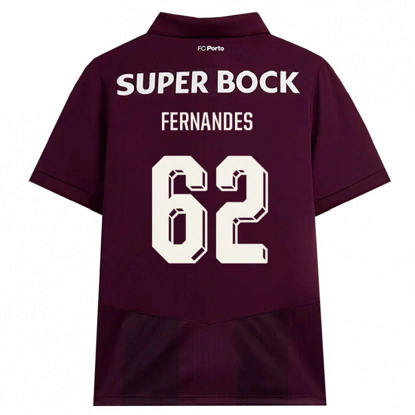 Danxen Mujer Camiseta Rodrigo Fernandes #62 Blanco Borgoña Blanco 2ª Equipación 2026/27 La Camisa