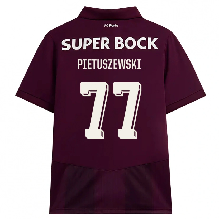 Danxen Mujer Camiseta Oskar Pietuszewski #77 Blanco Borgoña Blanco 2ª Equipación 2026/27 La Camisa