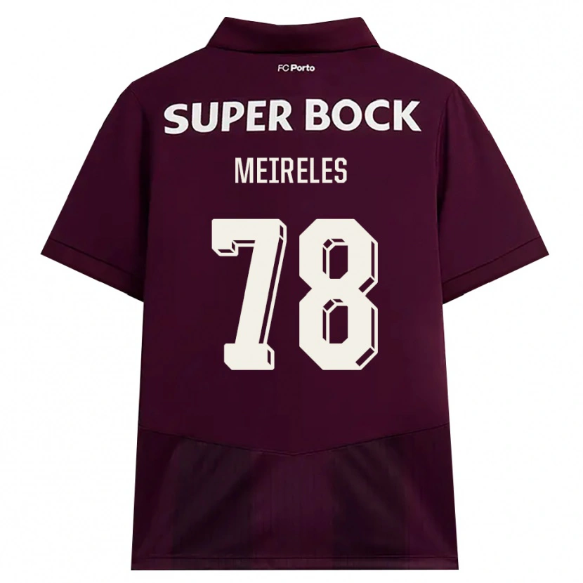 Danxen Mujer Camiseta Jorge Meireles #78 Blanco Borgoña Blanco 2ª Equipación 2026/27 La Camisa