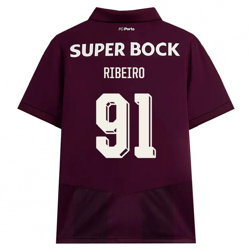 Danxen Mujer Camiseta Gonçalo Ribeiro #91 Blanco Borgoña Blanco 2ª Equipación 2026/27 La Camisa