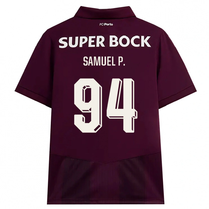 Danxen Mujer Camiseta Samuel #94 Blanco Borgoña Blanco 2ª Equipación 2026/27 La Camisa