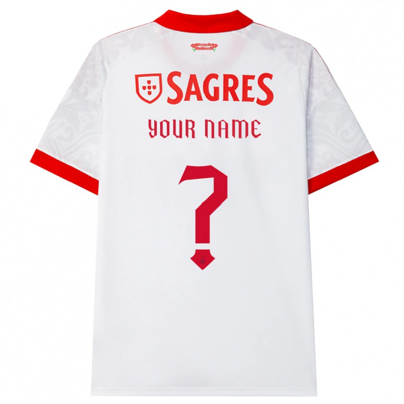 Danxen Mujer Camiseta Su Nombre #0 Blanco Rojo Amarillo 2ª Equipación 2026/27 La Camisa