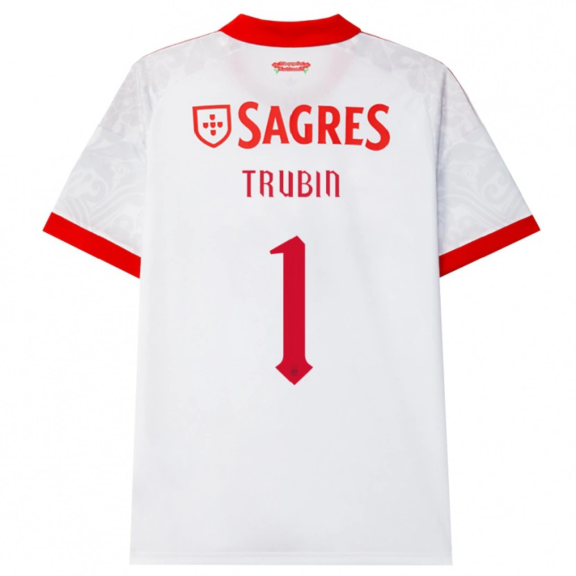 Danxen Mujer Camiseta Anatoliy Trubin #1 Blanco Rojo Amarillo 2ª Equipación 2026/27 La Camisa