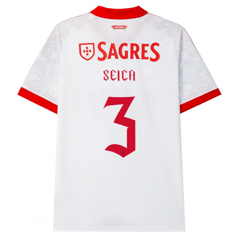 Danxen Mujer Camiseta Ana Seica #3 Blanco Rojo Amarillo 2ª Equipación 2026/27 La Camisa
