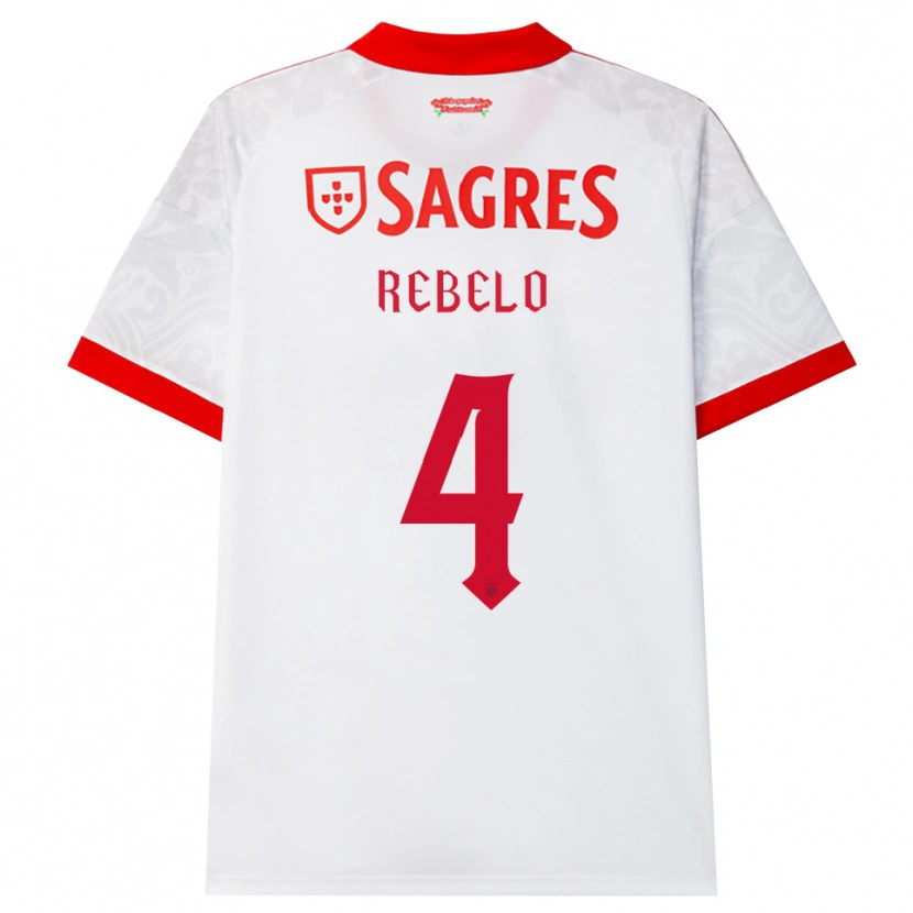 Danxen Mujer Camiseta Silvia Rebelo #4 Blanco Rojo Amarillo 2ª Equipación 2026/27 La Camisa