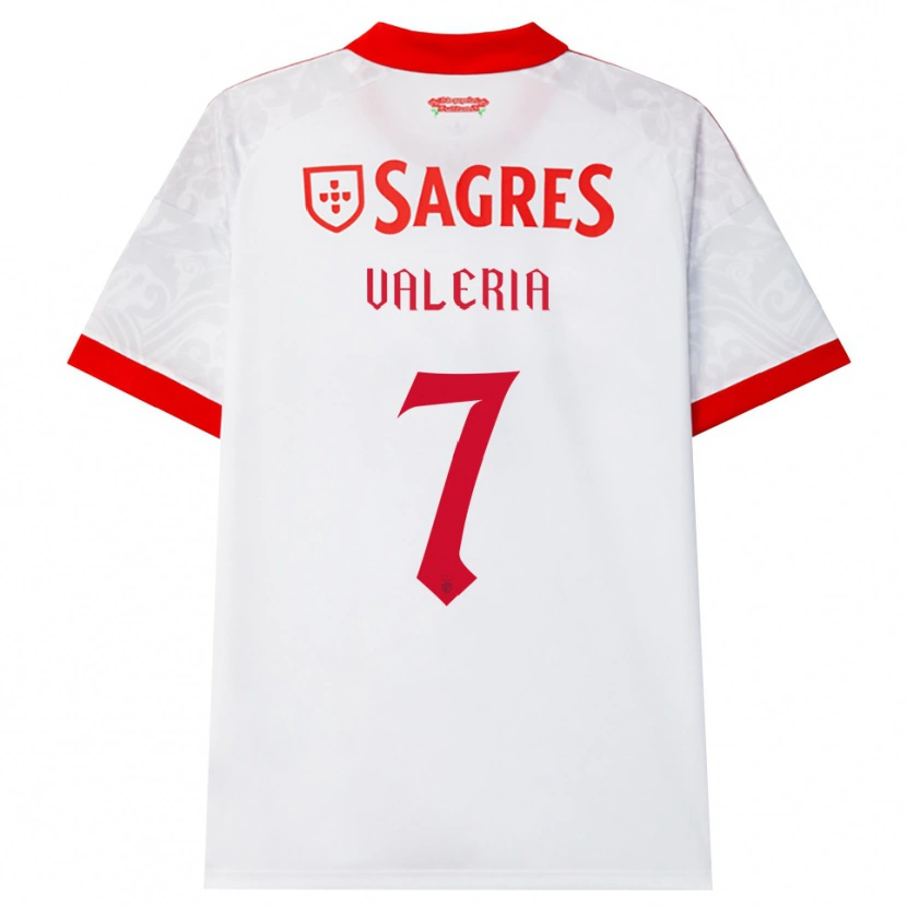 Danxen Mujer Camiseta Valeria #7 Blanco Rojo Amarillo 2ª Equipación 2026/27 La Camisa