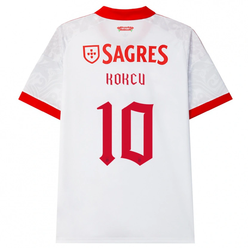 Danxen Mujer Camiseta Orkun Kokcu #10 Blanco Rojo Amarillo 2ª Equipación 2026/27 La Camisa