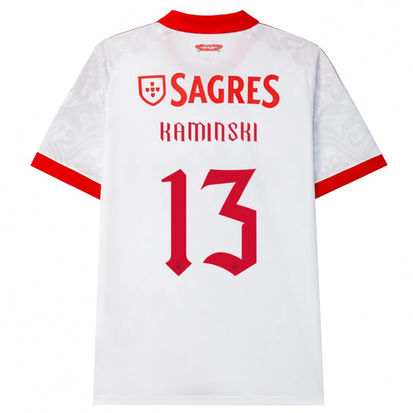 Danxen Mujer Camiseta Jakub Kamiński #13 Blanco Rojo Amarillo 2ª Equipación 2026/27 La Camisa