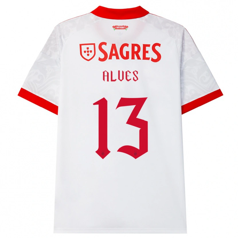 Danxen Mujer Camiseta Lucia Alves #13 Blanco Rojo Amarillo 2ª Equipación 2026/27 La Camisa