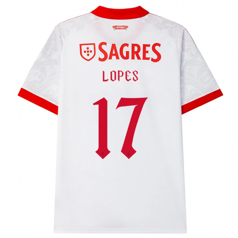 Danxen Mujer Camiseta Simão Lopes #17 Blanco Rojo Amarillo 2ª Equipación 2026/27 La Camisa