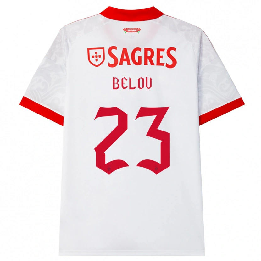 Danxen Mujer Camiseta Sevastian Belov #23 Blanco Rojo Amarillo 2ª Equipación 2026/27 La Camisa
