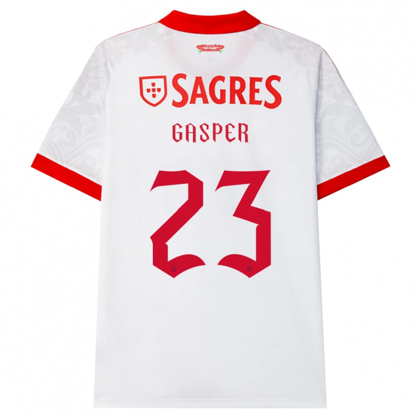 Danxen Mujer Camiseta Anna Gasper #23 Blanco Rojo Amarillo 2ª Equipación 2026/27 La Camisa