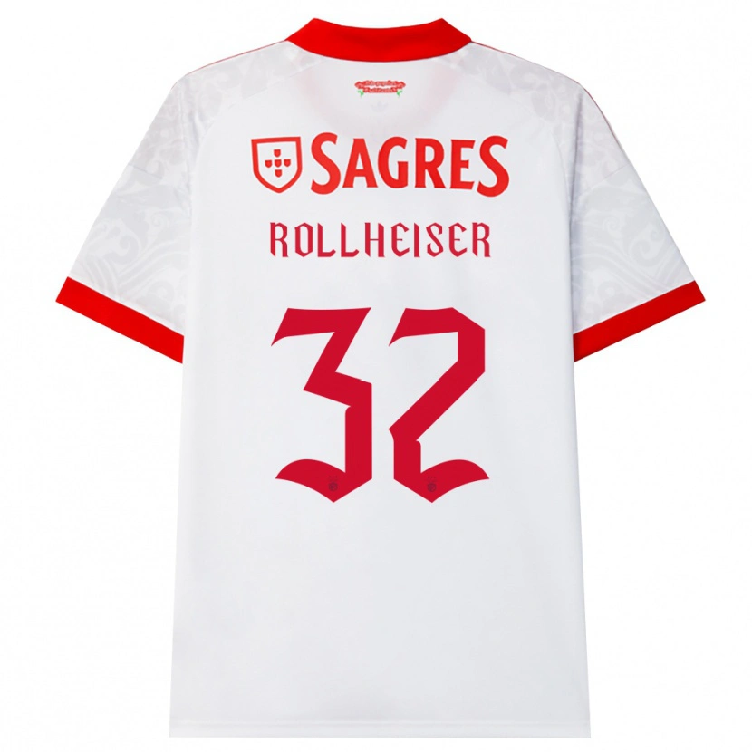 Danxen Mujer Camiseta Benjamín Rollheiser #32 Blanco Rojo Amarillo 2ª Equipación 2026/27 La Camisa