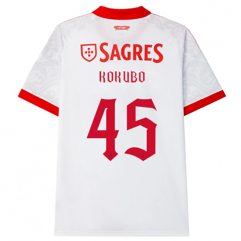 Danxen Mujer Camiseta Leo Kokubo #45 Blanco Rojo Amarillo 2ª Equipación 2026/27 La Camisa