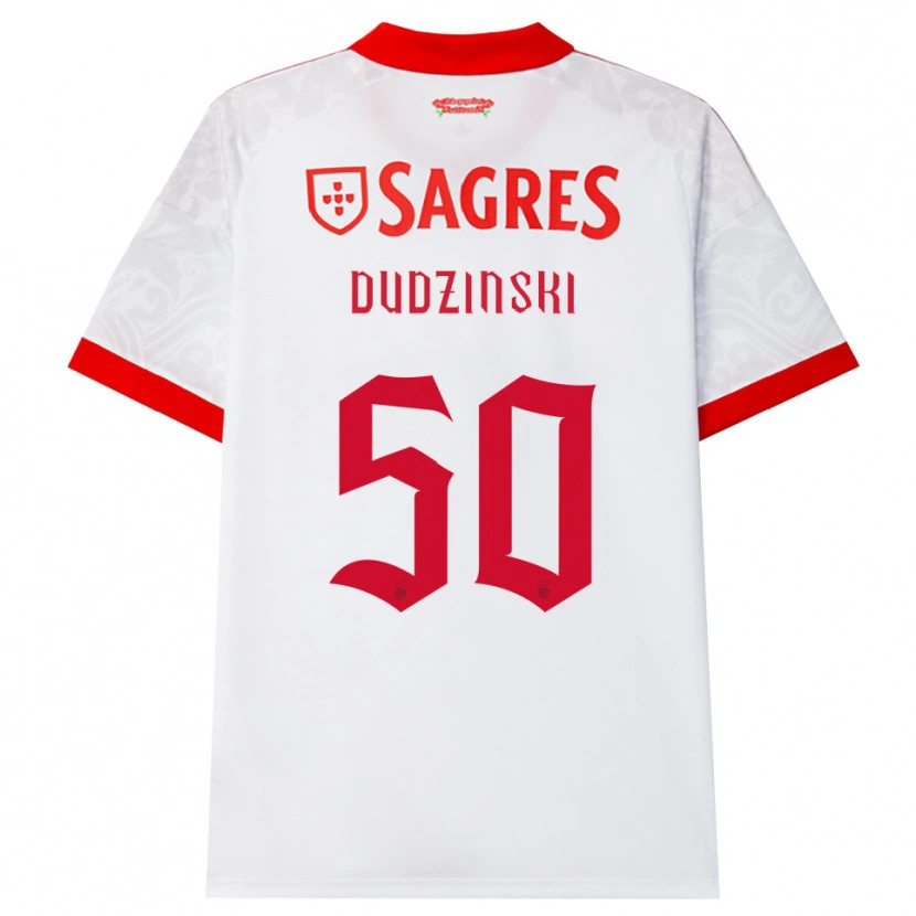 Danxen Mujer Camiseta Marcel Dudzinski #50 Blanco Rojo Amarillo 2ª Equipación 2026/27 La Camisa