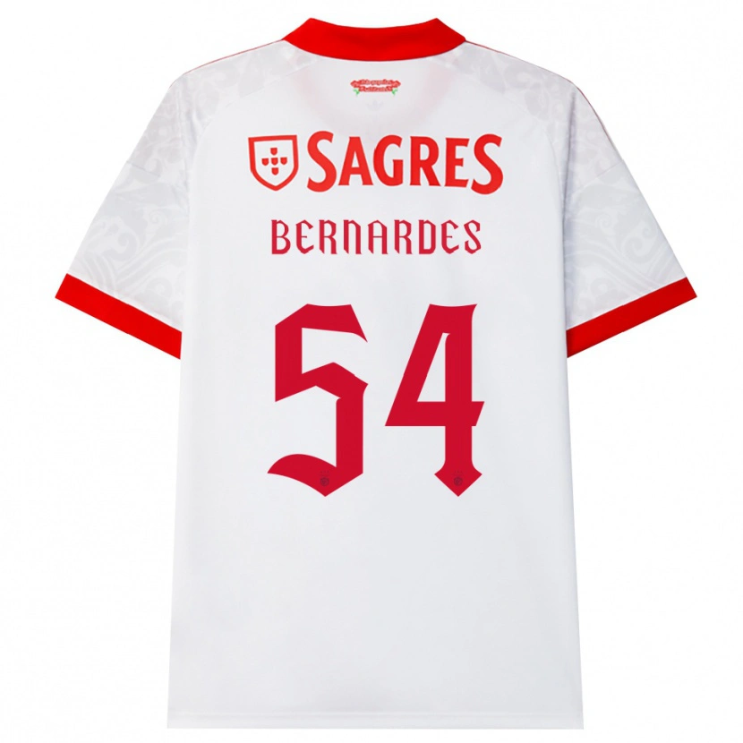 Danxen Mujer Camiseta Francisco Bernardes De Freitas Neto #54 Blanco Rojo Amarillo 2ª Equipación 2026/27 La Camisa
