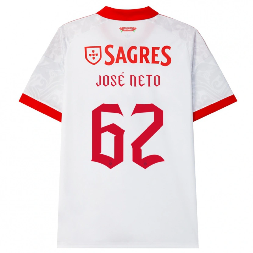 Danxen Mujer Camiseta José Neto #62 Blanco Rojo Amarillo 2ª Equipación 2026/27 La Camisa