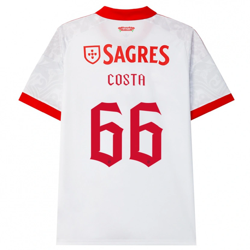 Danxen Mujer Camiseta Rute Costa #66 Blanco Rojo Amarillo 2ª Equipación 2026/27 La Camisa