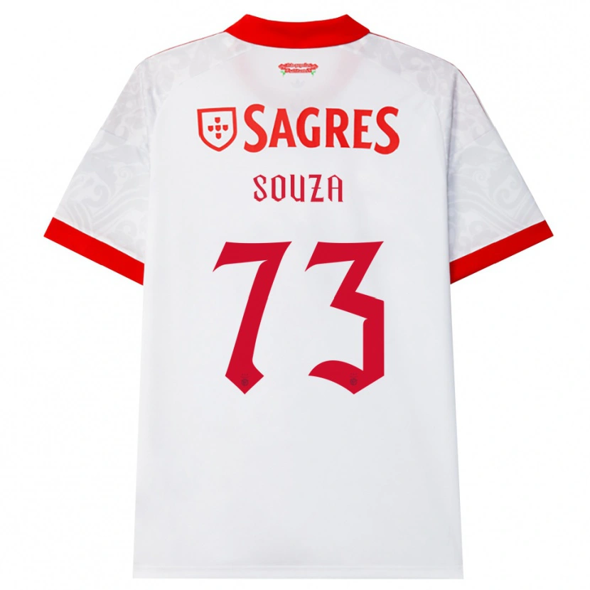 Danxen Mujer Camiseta Beni Souza #73 Blanco Rojo Amarillo 2ª Equipación 2026/27 La Camisa