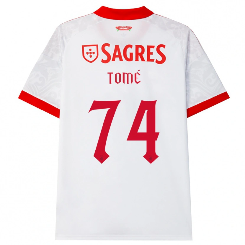 Danxen Mujer Camiseta Olivio Tomé #74 Blanco Rojo Amarillo 2ª Equipación 2026/27 La Camisa