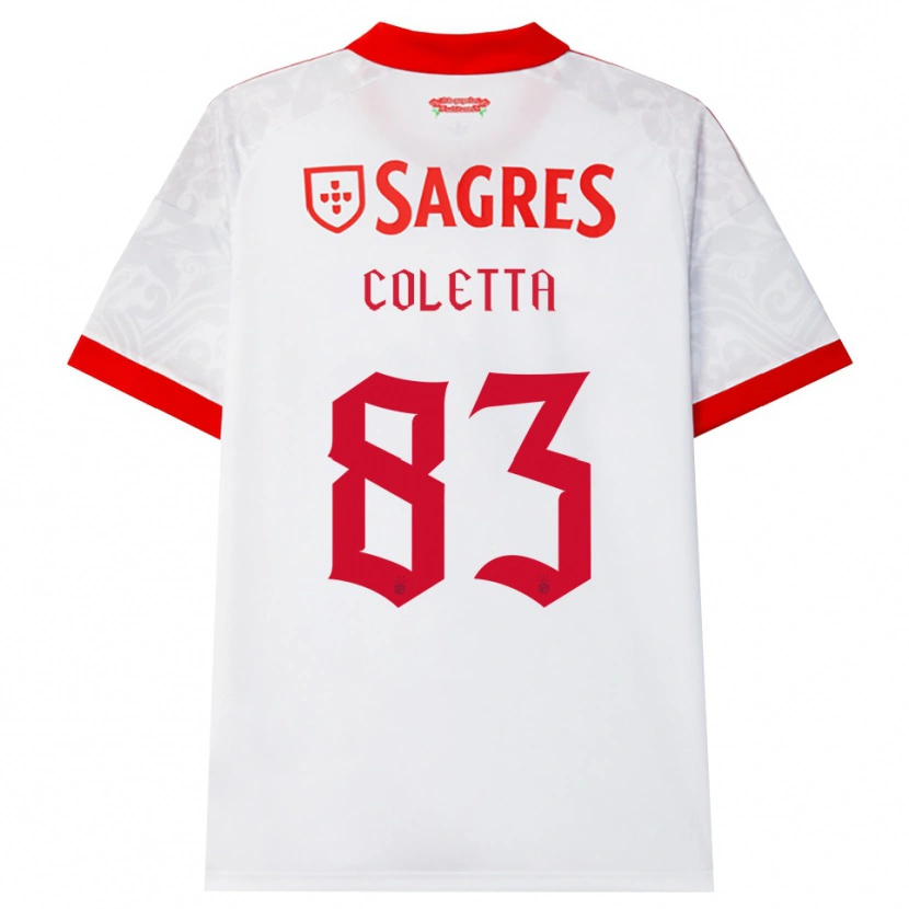 Danxen Mujer Camiseta Federico Coletta #83 Blanco Rojo Amarillo 2ª Equipación 2026/27 La Camisa