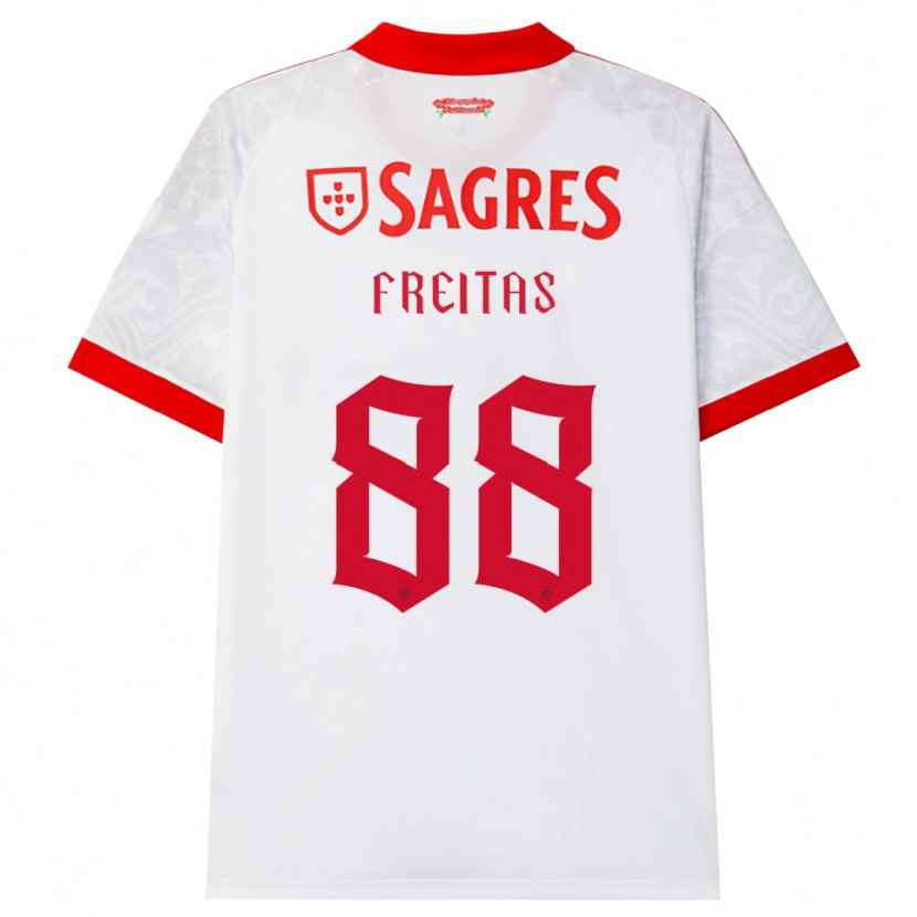Danxen Mujer Camiseta Tiago Freitas #88 Blanco Rojo Amarillo 2ª Equipación 2026/27 La Camisa