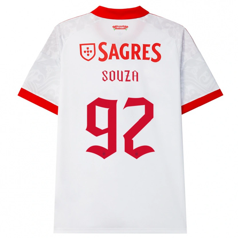 Danxen Mujer Camiseta Pedro Souza #92 Blanco Rojo Amarillo 2ª Equipación 2026/27 La Camisa