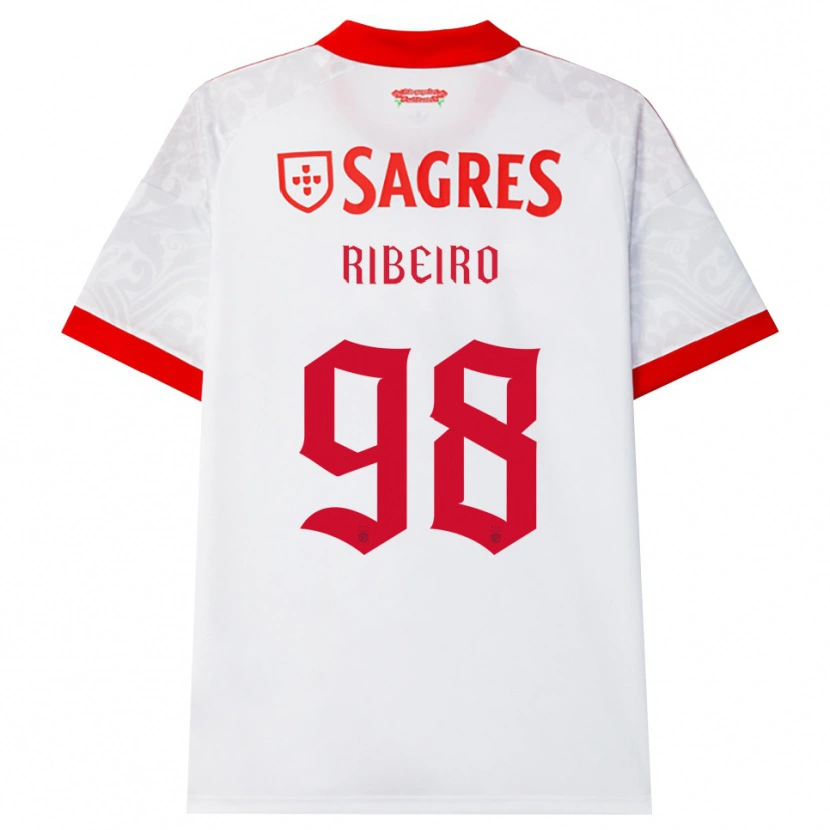 Danxen Mujer Camiseta Ricardo Ribeiro #98 Blanco Rojo Amarillo 2ª Equipación 2026/27 La Camisa