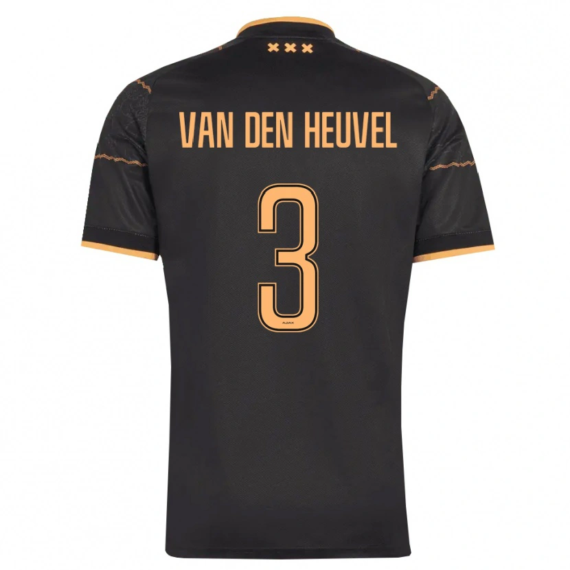 Danxen Mujer Camiseta Nino Van Den Heuvel #3 Negro Naranja 2ª Equipación 2026/27 La Camisa