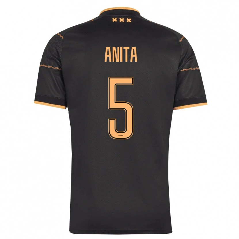 Danxen Mujer Camiseta Vurnon Anita #5 Negro Naranja 2ª Equipación 2026/27 La Camisa