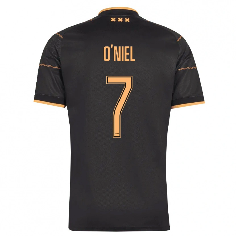 Danxen Mujer Camiseta Don O'niel #7 Negro Naranja 2ª Equipación 2026/27 La Camisa