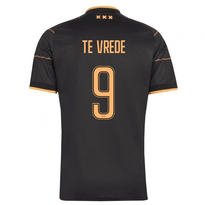 Danxen Mujer Camiseta Mitchell Te Vrede #9 Negro Naranja 2ª Equipación 2026/27 La Camisa