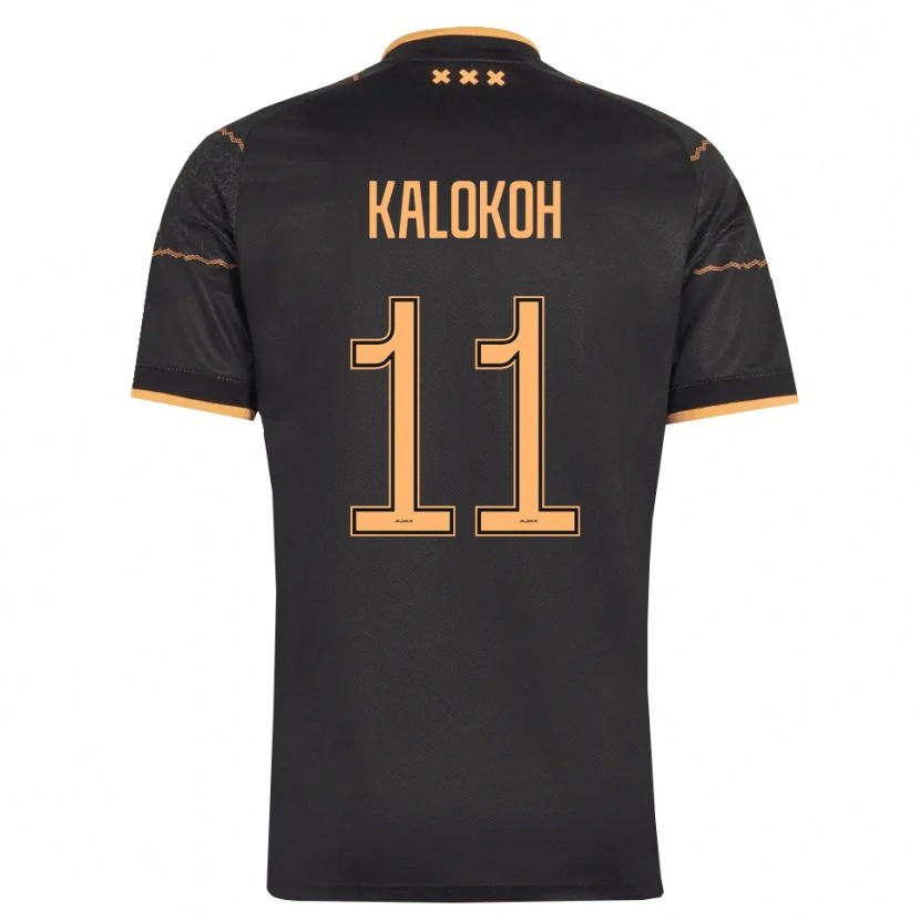 Danxen Mujer Camiseta David Kalokoh #11 Negro Naranja 2ª Equipación 2026/27 La Camisa