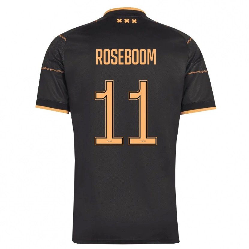 Danxen Mujer Camiseta Youri Roseboom #11 Negro Naranja 2ª Equipación 2026/27 La Camisa