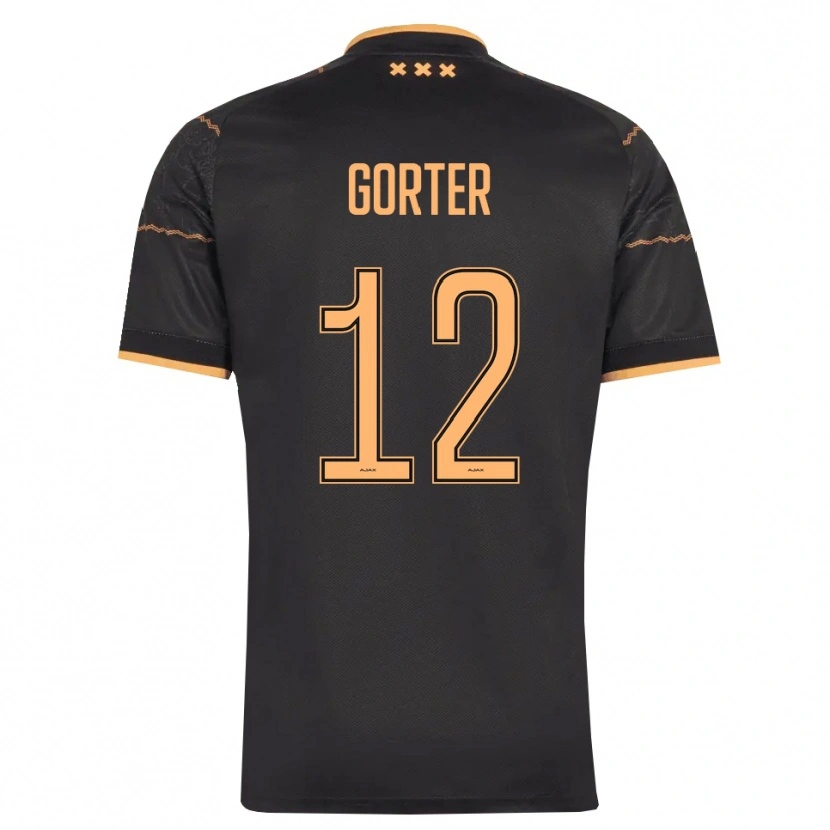 Danxen Mujer Camiseta Jay Gorter #12 Negro Naranja 2ª Equipación 2026/27 La Camisa