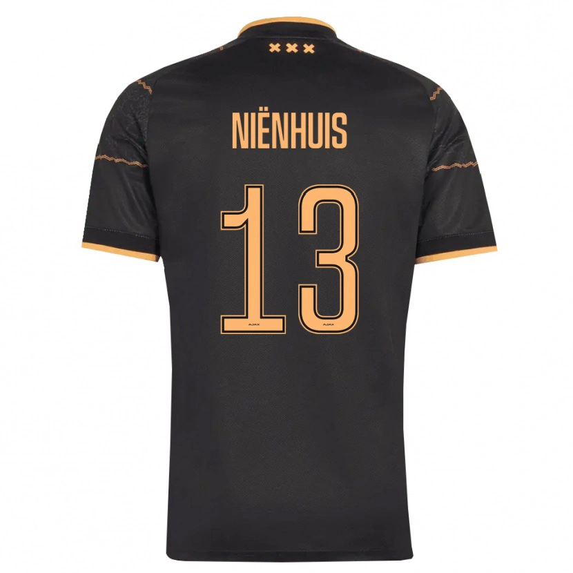 Danxen Mujer Camiseta Lois Niënhuis #13 Negro Naranja 2ª Equipación 2026/27 La Camisa