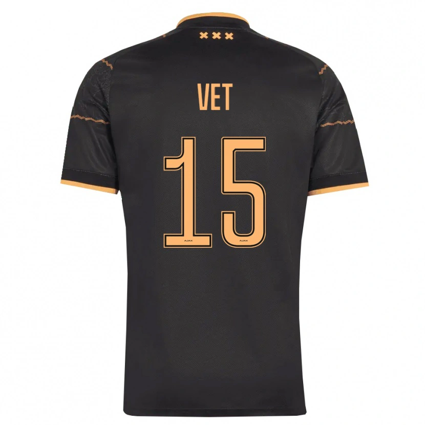 Danxen Mujer Camiseta Javier Vet #15 Negro Naranja 2ª Equipación 2026/27 La Camisa