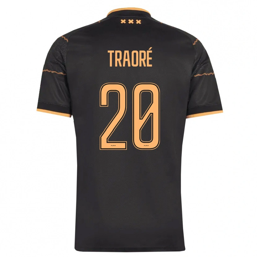 Danxen Mujer Camiseta Bertrand Traore #20 Negro Naranja 2ª Equipación 2026/27 La Camisa