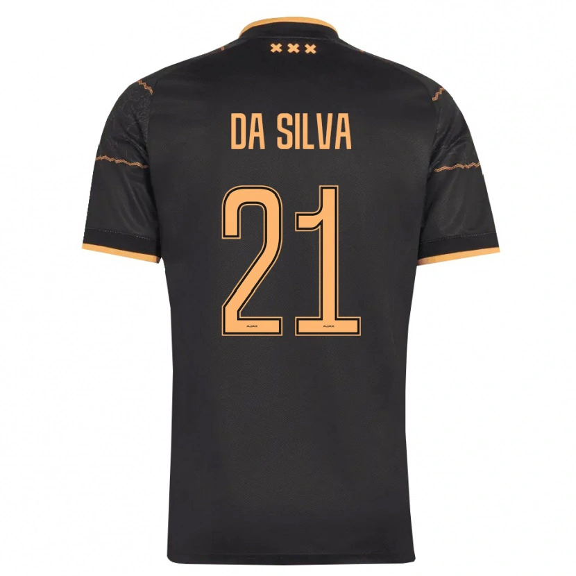 Danxen Mujer Camiseta Paulo Da Silva #21 Negro Naranja 2ª Equipación 2026/27 La Camisa