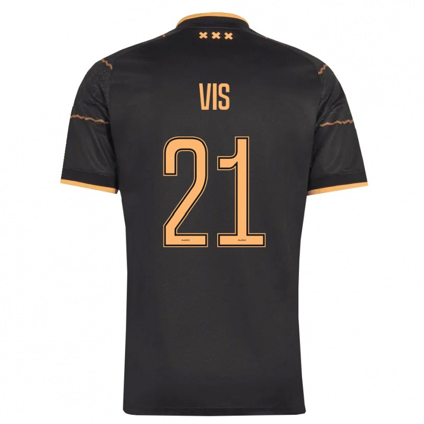 Danxen Mujer Camiseta Tijmen Vis #21 Negro Naranja 2ª Equipación 2026/27 La Camisa