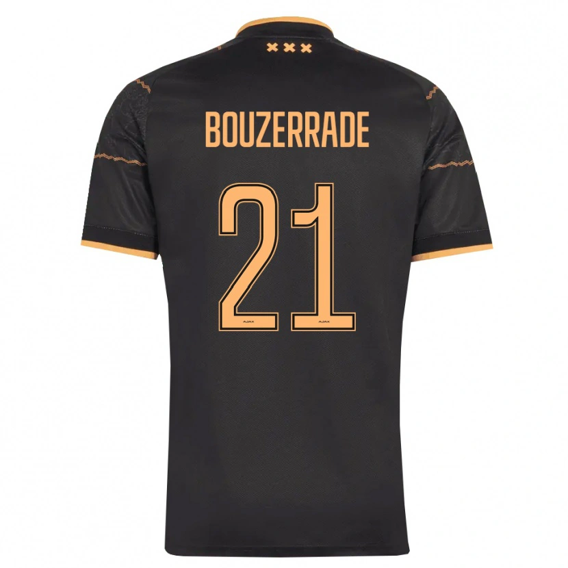 Danxen Mujer Camiseta Zaina Bouzerrade #21 Negro Naranja 2ª Equipación 2026/27 La Camisa