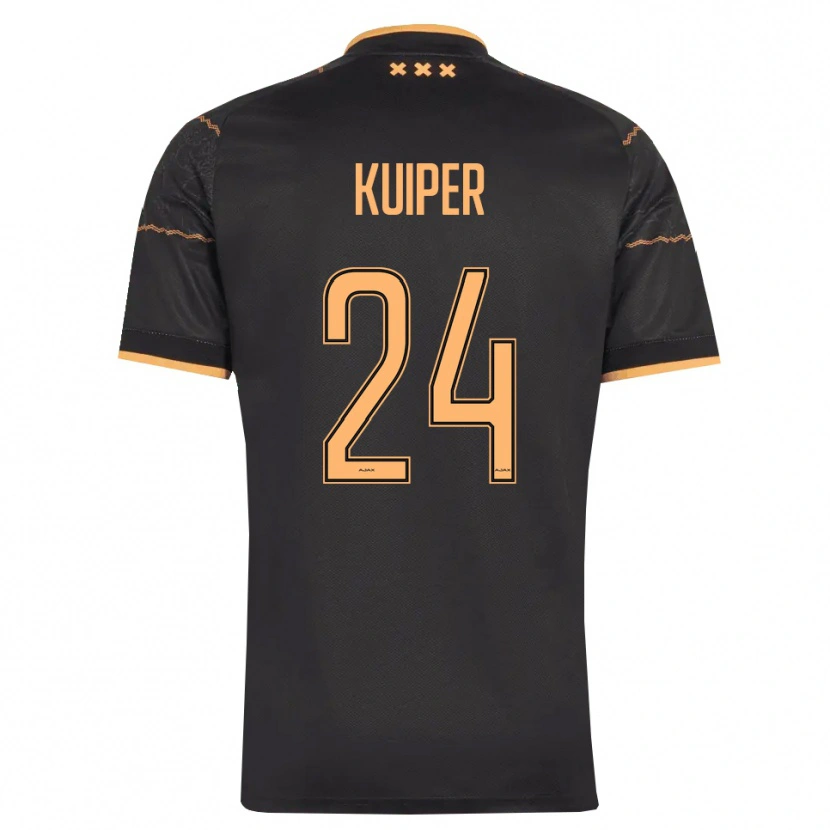 Danxen Mujer Camiseta Justen Kuiper #24 Negro Naranja 2ª Equipación 2026/27 La Camisa