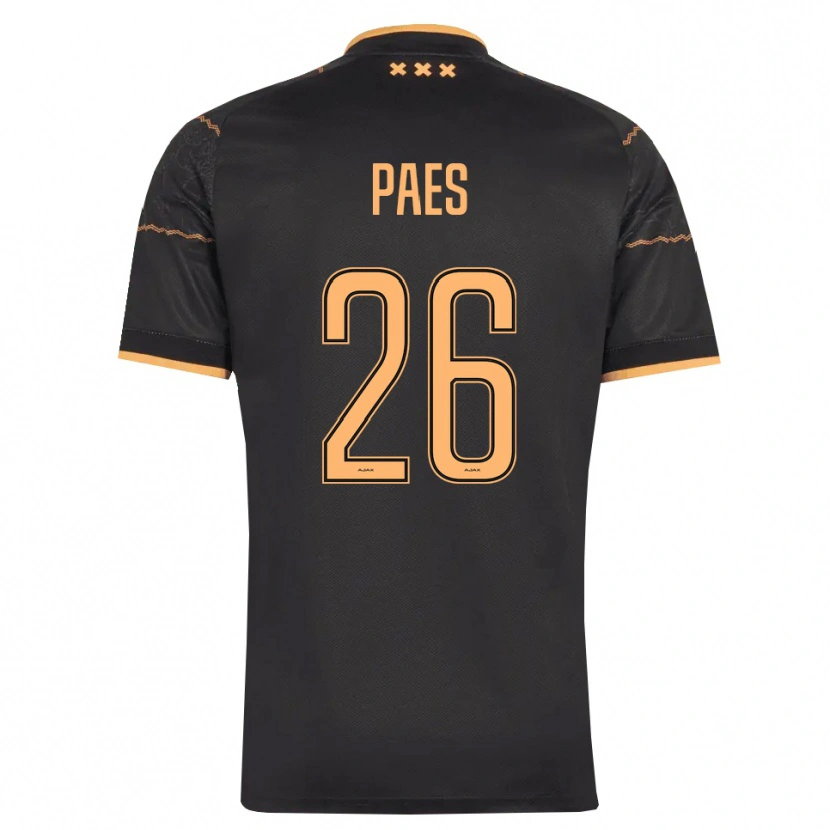 Danxen Mujer Camiseta Maarten Paes #26 Negro Naranja 2ª Equipación 2026/27 La Camisa