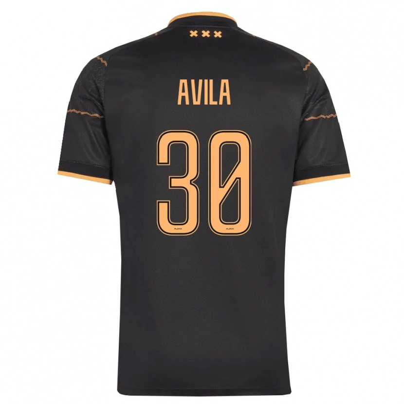 Danxen Mujer Camiseta Gastón Ávila #30 Negro Naranja 2ª Equipación 2026/27 La Camisa