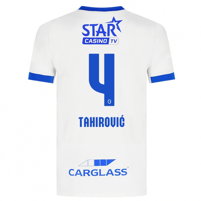 Danxen Mujer Camiseta Benjamin Tahirovic #4 Blanco Azul 2ª Equipación 2026/27 La Camisa