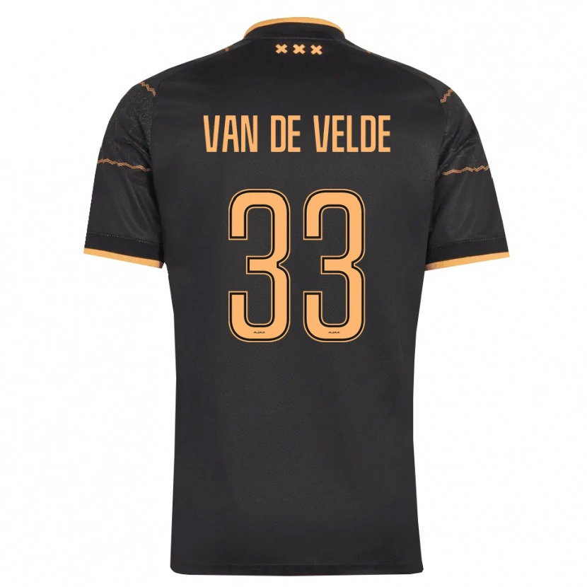 Danxen Mujer Camiseta Jonna Van De Velde #33 Negro Naranja 2ª Equipación 2026/27 La Camisa